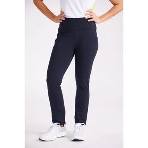 Plus Size 2XL Pull On Navy Jogger UPF 50 Pockets Ankle Zip Pants Golf Leggings.